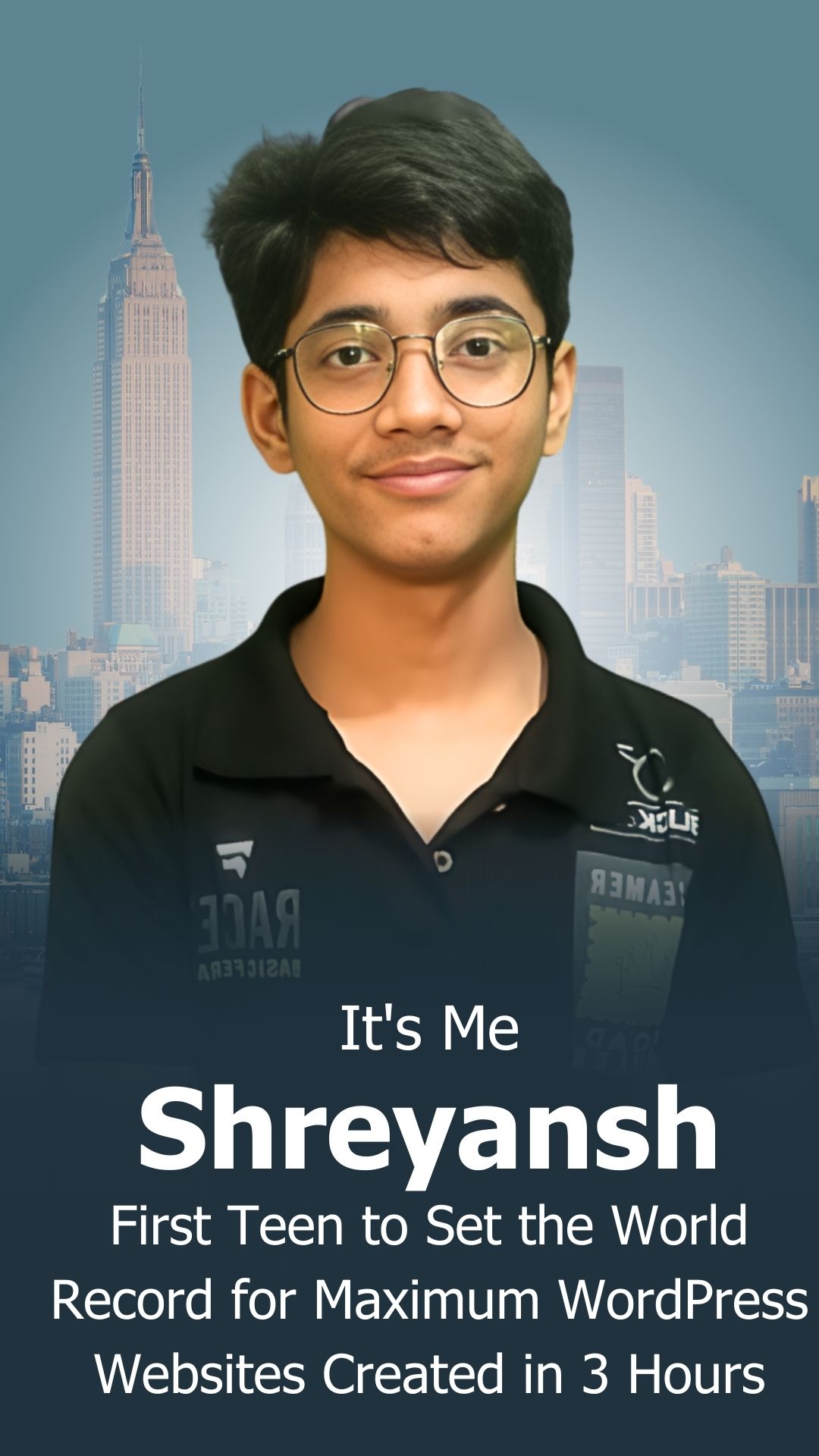 Shreyansh Mishra A Digital Marketer By Wdesine About Us - I Am World record holder Shreyansh Mishra website developer World Record Holder, Maximum WordPress Websites Created in 3 Hours Shreyansh Mishra: World Record Holder in Website Development
